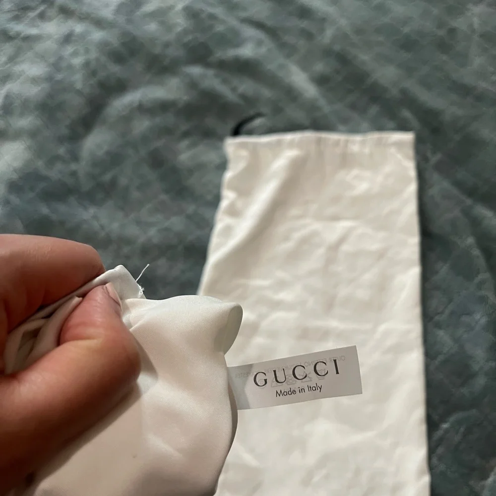 White Gucci‎ Drawstring Dust Bags
